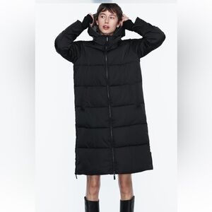 Zara REVERSIBLE LONG PUFFER ANORAK
